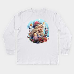 Blonde Beauty Kids Long Sleeve T-Shirt